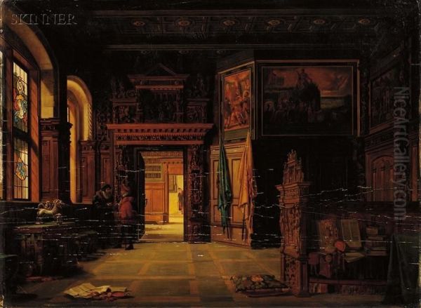 Baroque Interior Scene by Heinrich Heger