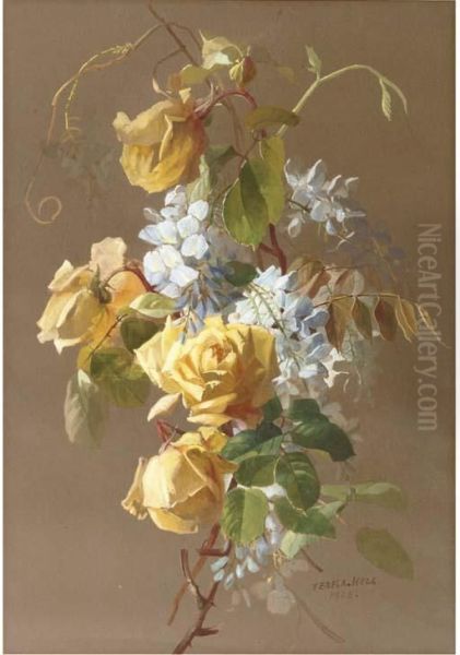 Flowering Branches Oil Painting by Maria Teresa Hegg