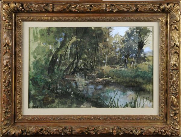 Riviere Arboree Oil Painting by Ferdinand Heilbuth