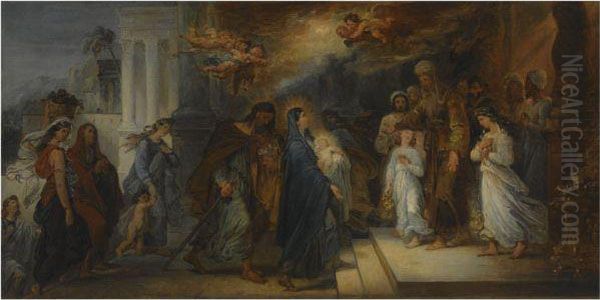 The Presentation In The Temple Oil Painting by Francois - Joseph Heim