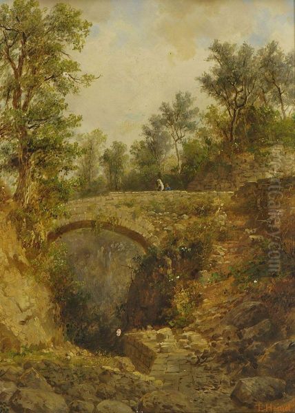 Blick Auf Den Ponte Filippetto Bei Sorrent Oil Painting by Eduard Heinel