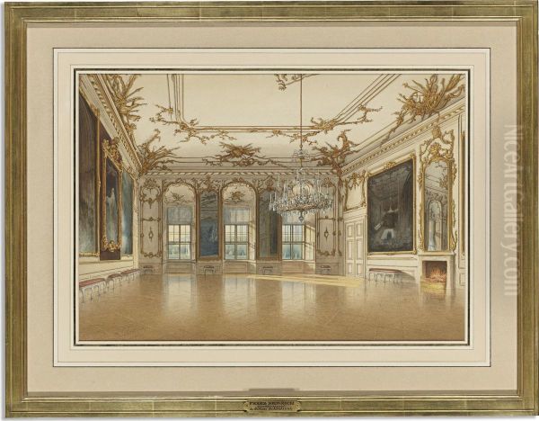 The Hall Of Ceremonies In Schonbrunn Palace Oil Painting by Franz Heinrich