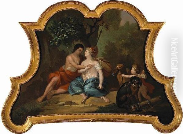 Diana And Actaeon Oil Painting by Johann Heinrich Keller