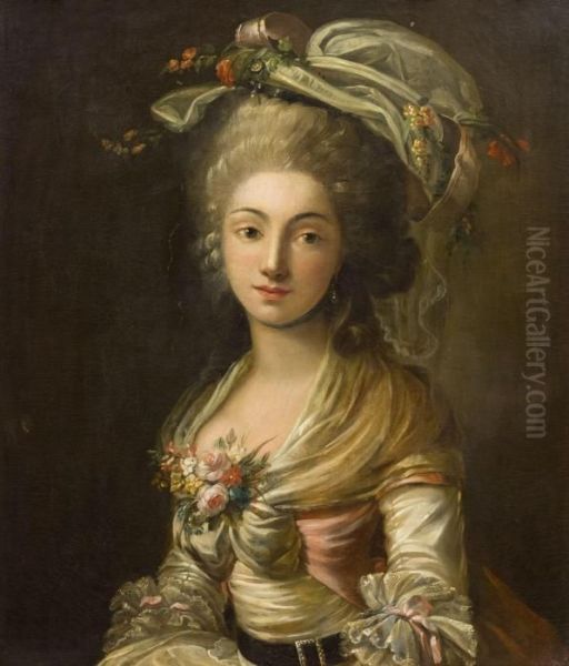 Portrait Of A Lady Oil Painting by Johann Ernst Heinsius