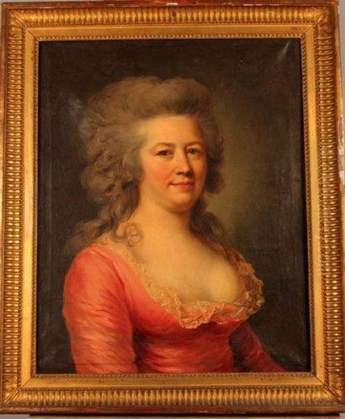 Portrait D'une Dame De Qualite Oil Painting by Johann Ernst, Julius Heinsius