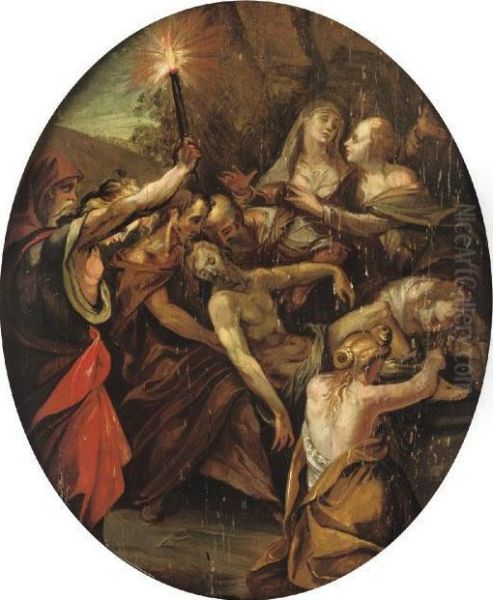 The Entombment Of Christ Oil Painting by Joseph, The Younger Heintz