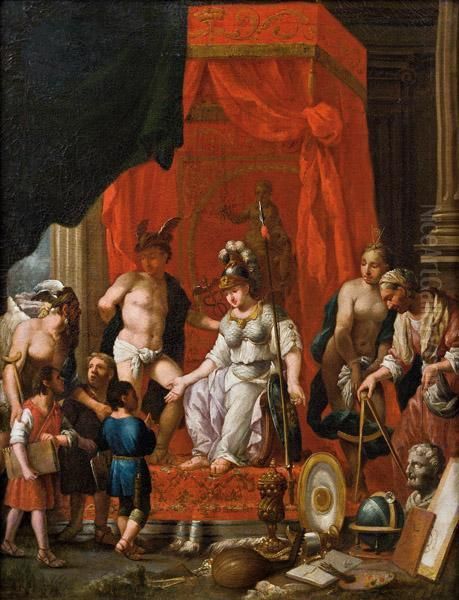 Minerva Als Gottin Der Kunste Oil Painting by Johann Heiss