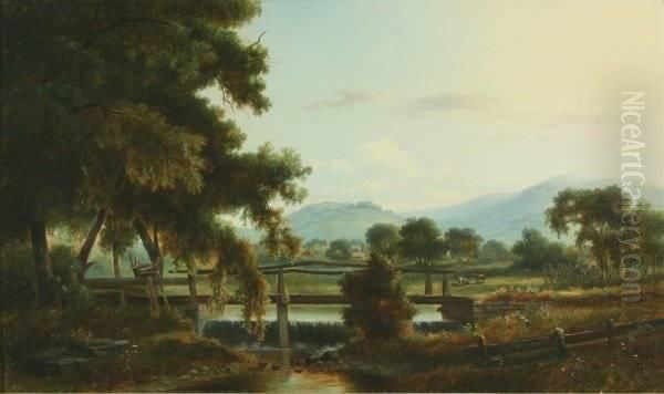 Summer Idyll Oil Painting by Joseph Antonio Hekking