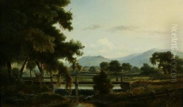 Summer Idyll Oil Painting by Joseph Antonio Hekking