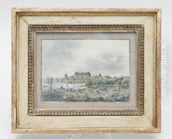 Utsigt Af Drottningholms Slott Oil Painting by Martin Rudolf Heland