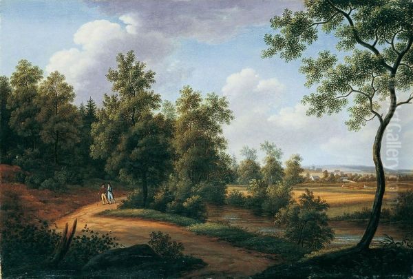 Sachsische Landschaft Bei Dresden Oil Painting by Carl Ehrenfried Held