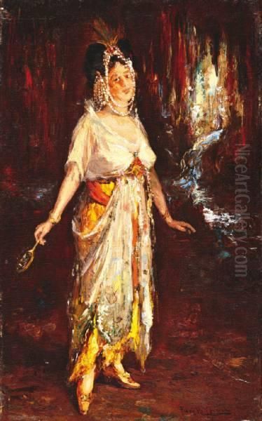 Mata Hari Oil Painting by Fransiscus Willem Helfferich