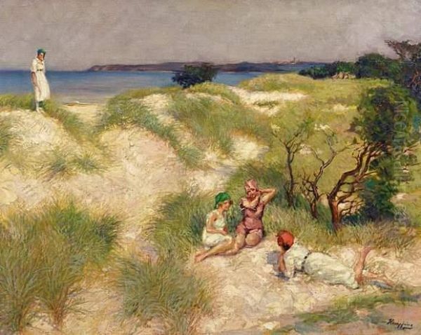 Behind The Dunes Oil Painting by Wilhelm Hempfing