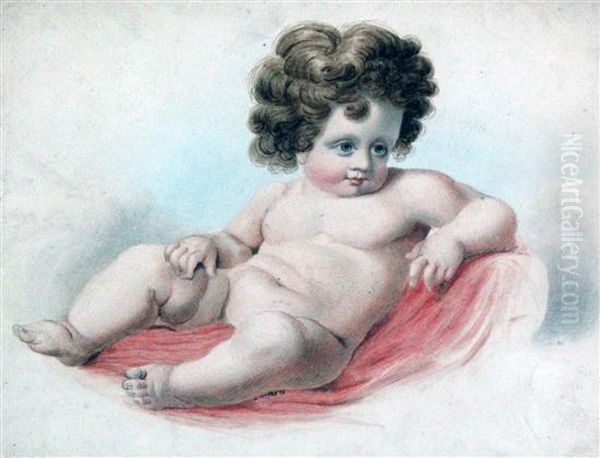 Study Of A Child Oil Painting by William Hemsley