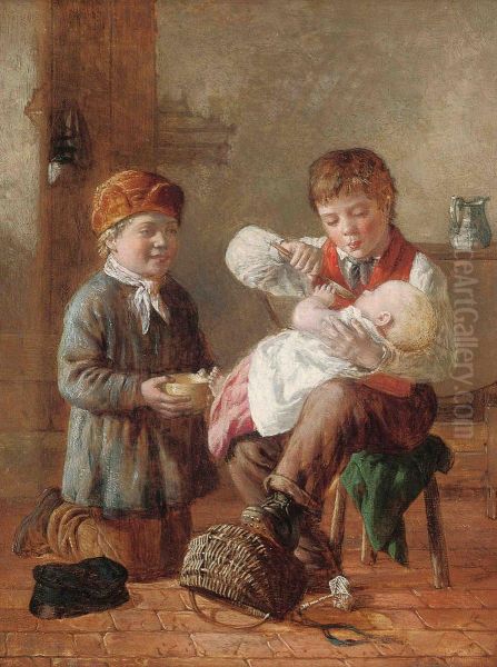 Mother's Out Oil Painting by William Hemsley