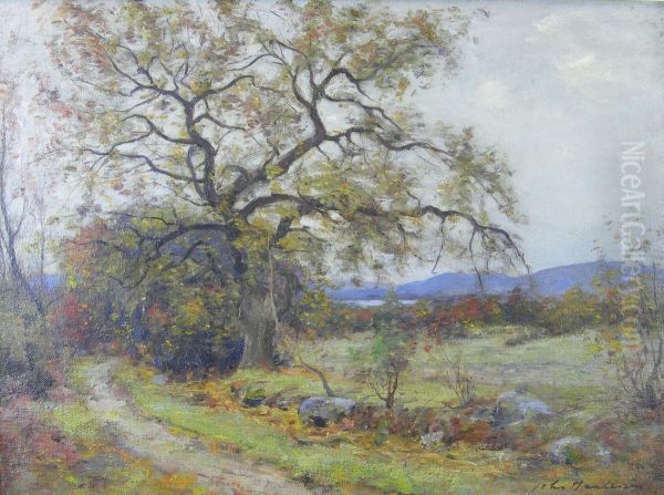 Autumn Leaves Oil Painting by John Henderson