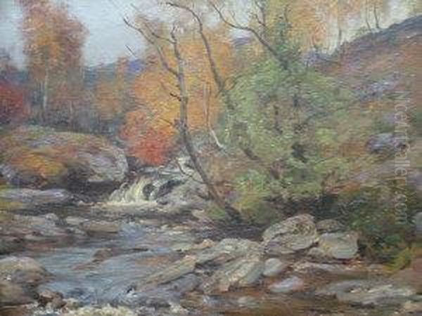 Autumn In The Glen Oil Painting by John Henderson