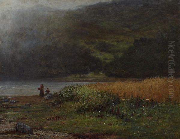 By The Loch Oil Painting by Joseph Henderson