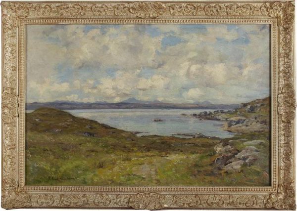 The Cullin Hills, From Morar Near Mallaig Oil Painting by Joseph Henderson