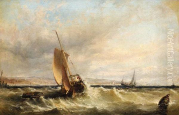 Rough Water Oil Painting by Edwin H.R. Henel