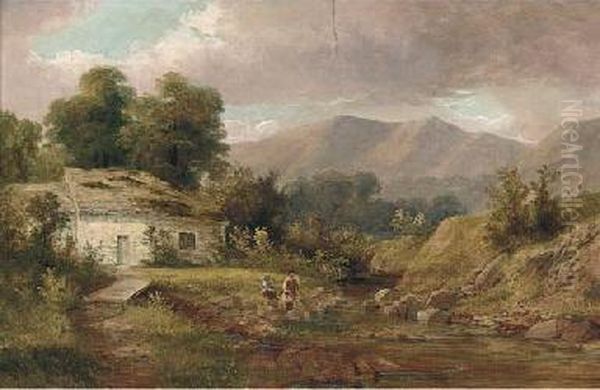 The Malvern Hills Oil Painting by W.B. Henley