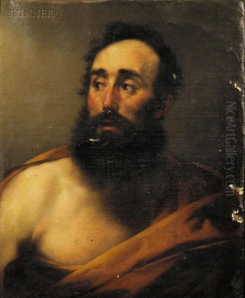 Portrait Of An Apostle Oil Painting by Philippe Auguste Hennequin