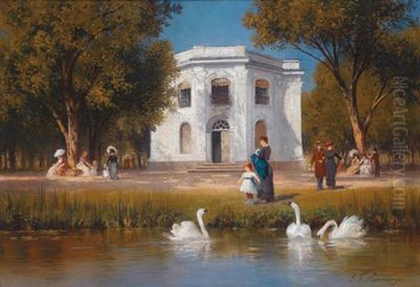 Parco Idilliaco Oil Painting by Johann Friedrich Hennings