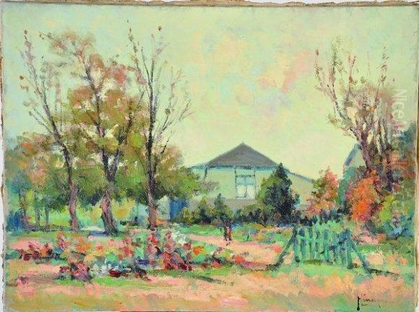 jardin En Automne Oil Painting by Narcisse Henocque