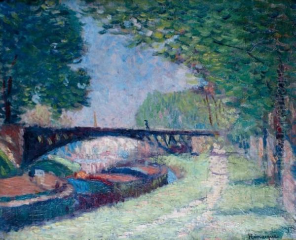 Peniche En Bord De Seine by Narcisse Henocque