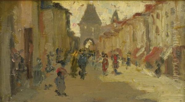 Moret Street Oil Painting by Robert Henri