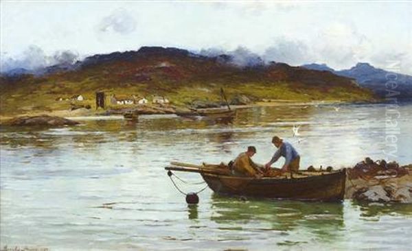 Checking The Nets Oil Painting by Barclay Henry