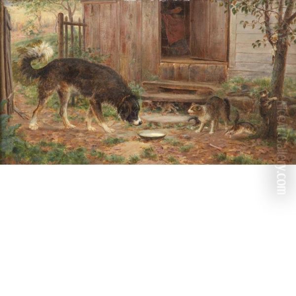 Old Enemies Oil Painting by Edward Lamson Henry