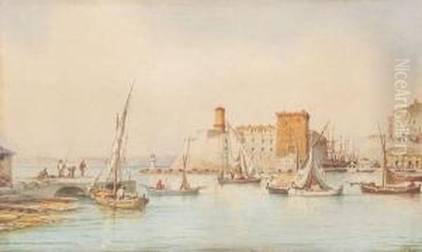 Le Port De Marseille Oil Painting by Emile Henry