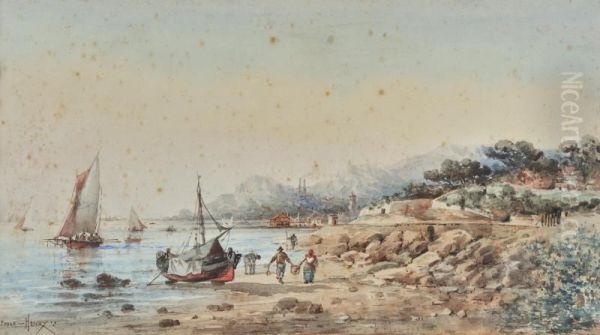 Bord De Plage Oil Painting by Emile Henry