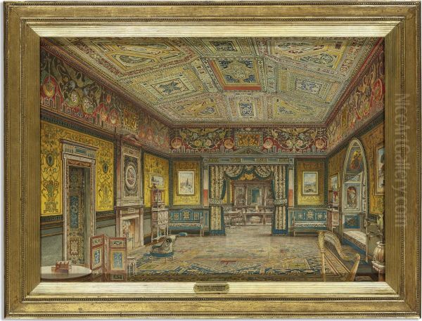 Decoration Of Two Reception Rooms Oil Painting by Walter Hensman Fl