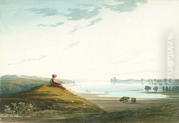 Looking Across The Bay Oil Painting by Thomas Henwood