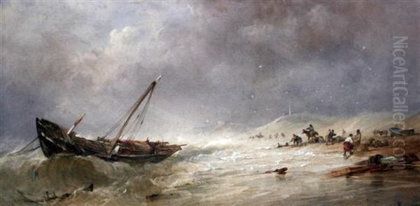 The Shipwreck Oil Painting by Alfred Herbert