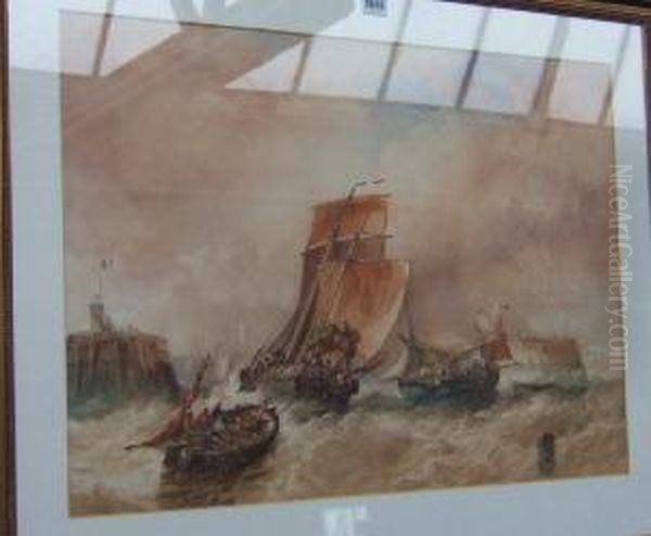 Running Into Calais On The Tide Oil Painting by Alfred Herbert