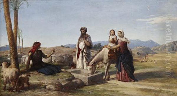 The Holy Family On The Return From Egypt Oil Painting by John Rogers Herbert