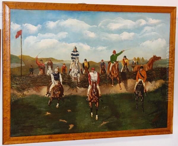 The Steeplechase Oil Painting by Edward Benjamin Herberte