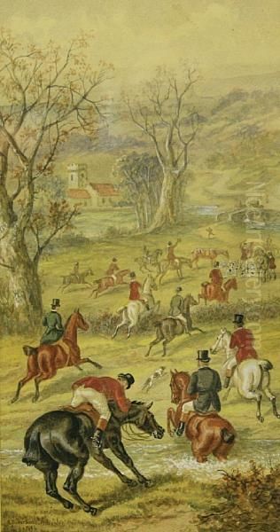 The Finale Of The Foxhunt Oil Painting by Edward Benjamin Herberte