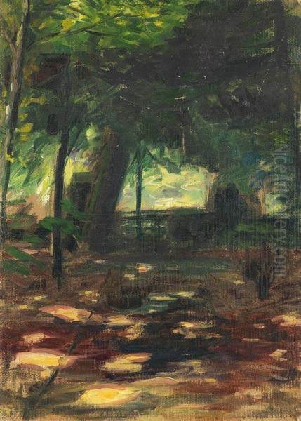 Parkweg Oil Painting by Thomas Ludwig Herbst