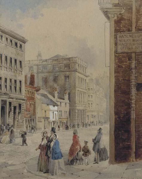 Views Of Streets In Liverpool And It's Surrounding Areas Oil Painting by W. Patrick Herdman