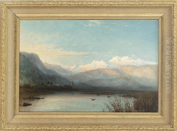 Lake Orta, Northern Italy Oil Painting by George Edwards Hering