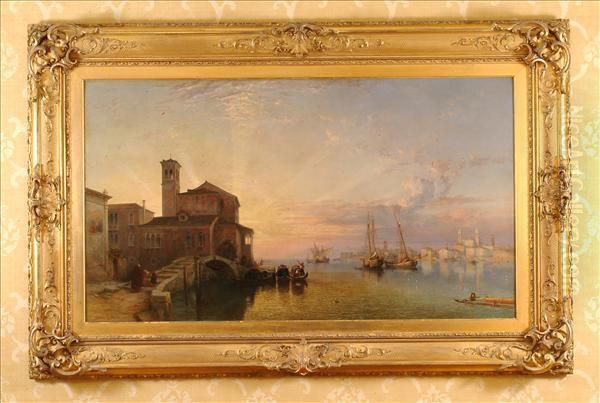 The Giudecca, 
Venice Oil Painting by George Edwards Hering