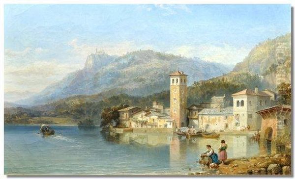 Pella, 
Lake Of Orta by George Edwards Hering