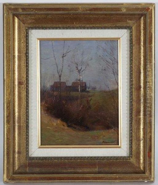 Paysage De Campagne Oil Painting by Abraham Hermanjat