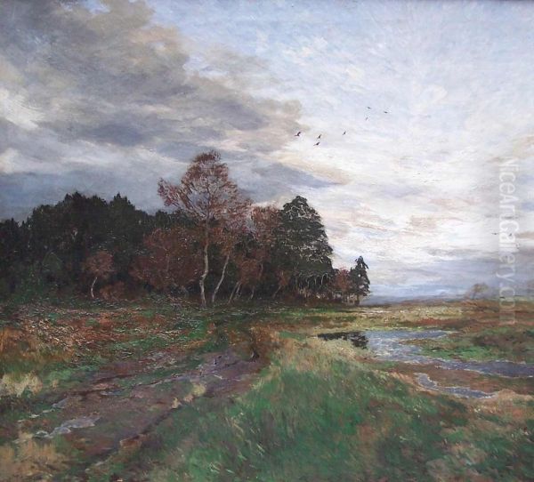 Ein Herbstmorgen Oil Painting by Rudolf Hermanns