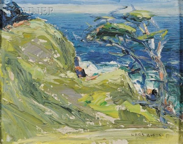 Monterey Coast, California Oil Painting by J(ulius) Hermant