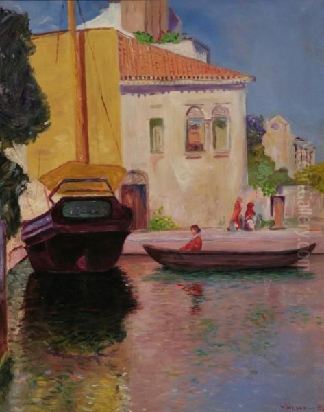 Velence Oil Painting by Cesar Maria Herrer Marcher